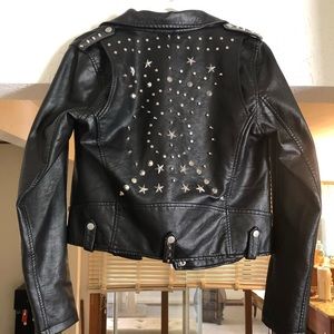 Blank nyc vegan leather studded jacket